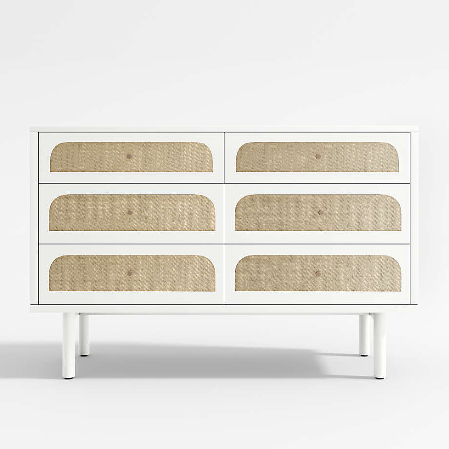 Maren White Cane Dresser thumbnail 2