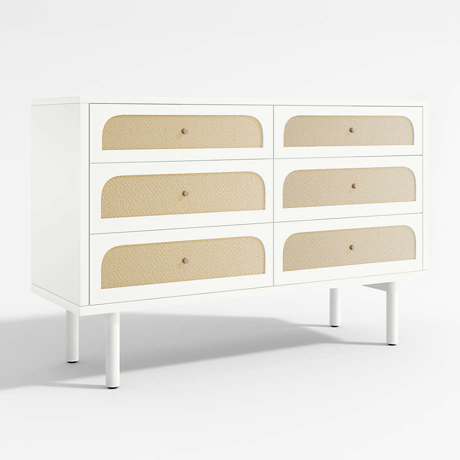 Maren White Cane Dresser thumbnail 3