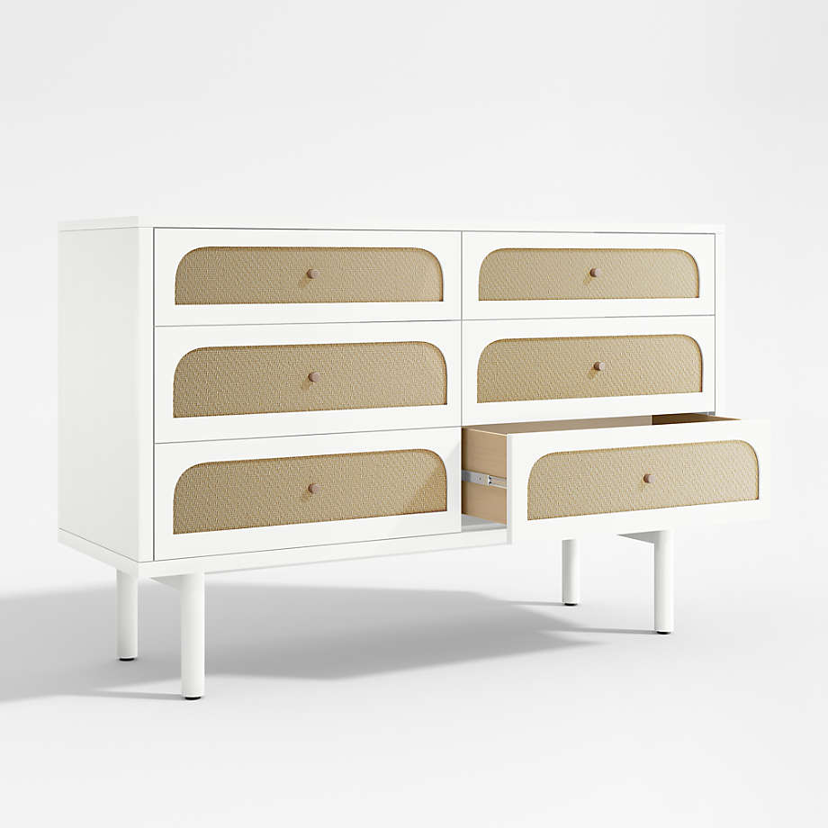 Maren White Cane Dresser thumbnail 4