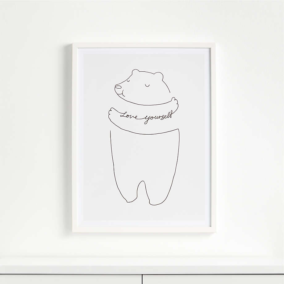 Love Yourself Bear Framed Wall Art thumbnail 3