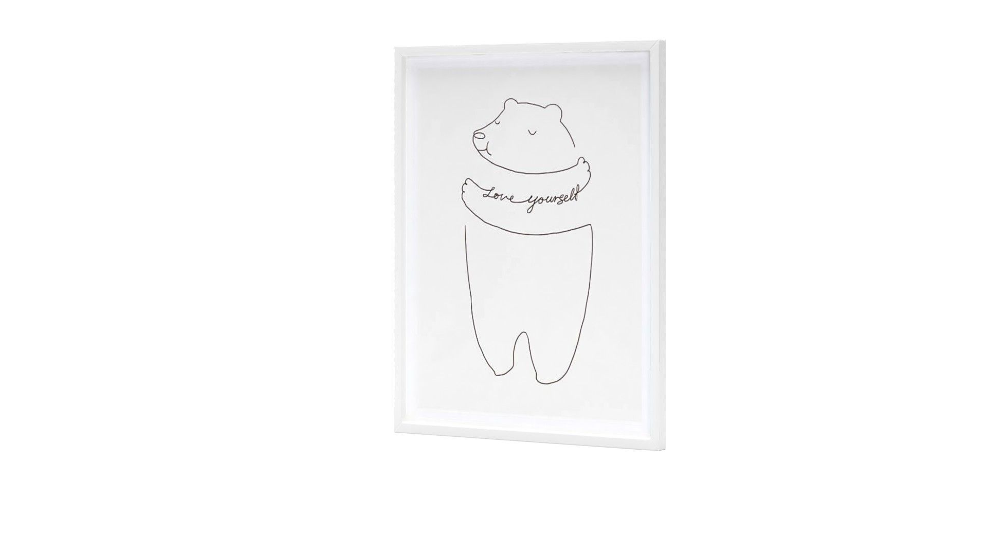 Love Yourself Bear Framed Wall Art thumbnail 2