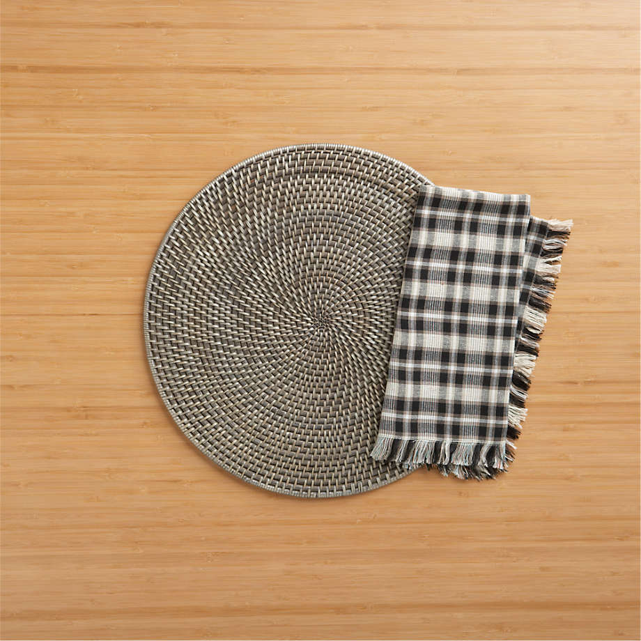 Artesia Grey Rattan Round Placemat thumbnail 4