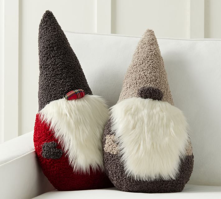 Gnome Shaped Pillow - Clarke Charcoal thumbnail 3