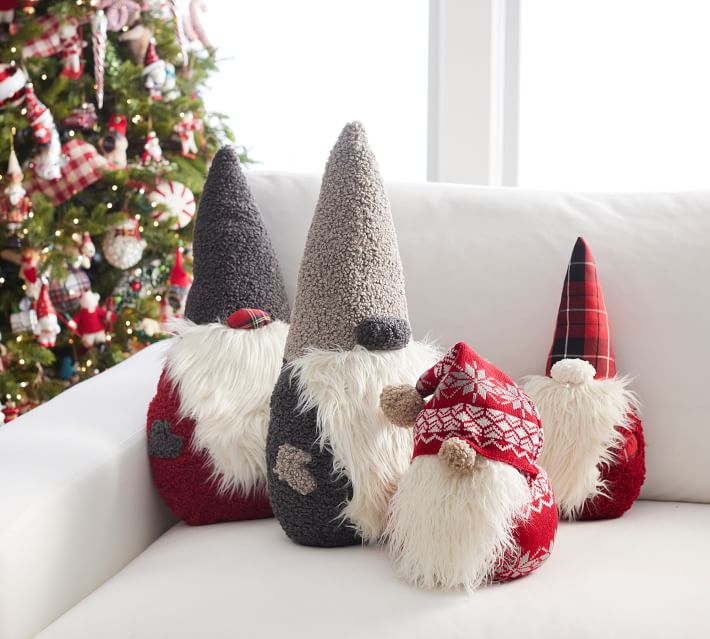 Gnome Shaped Pillow - Clarke Charcoal thumbnail 4