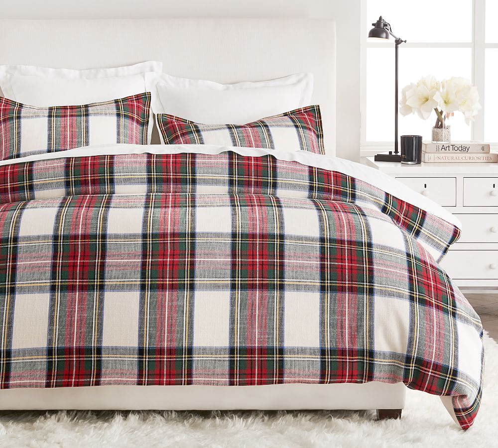 Stewart Plaid Cotton Duvet Cover Queen thumbnail 2