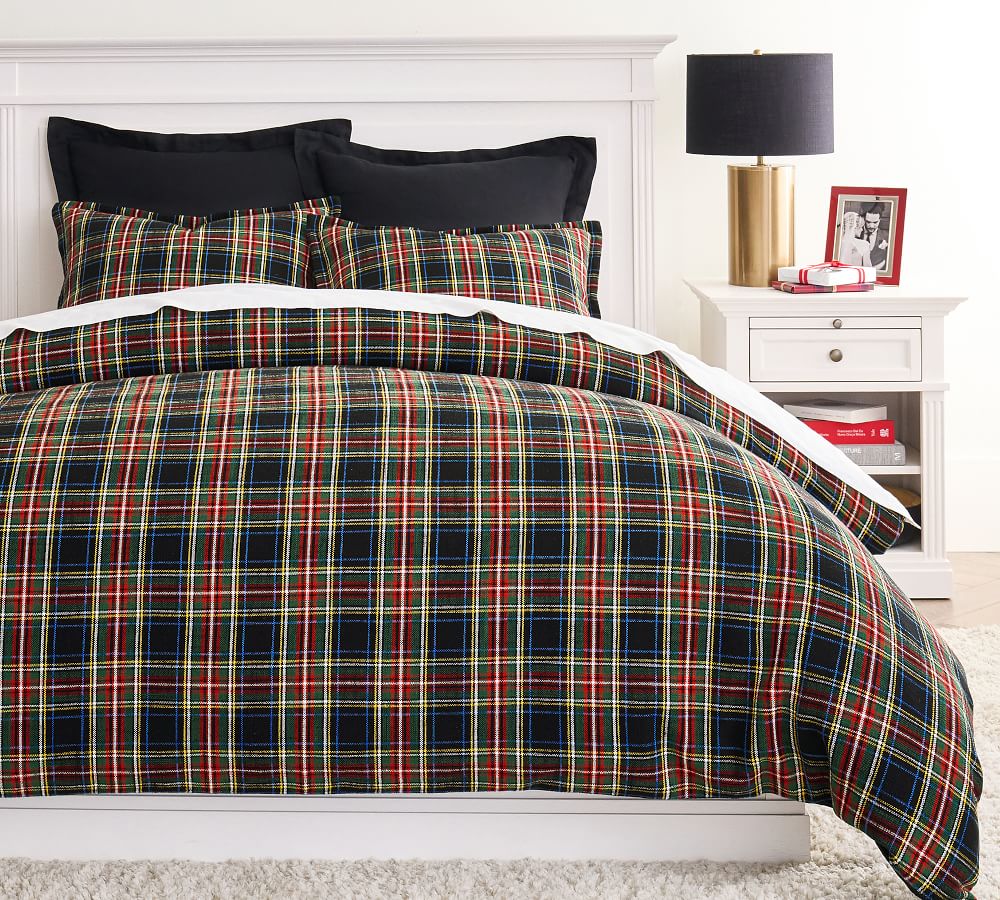 Stewart Plaid Cotton Duvet Cover Queen thumbnail 2
