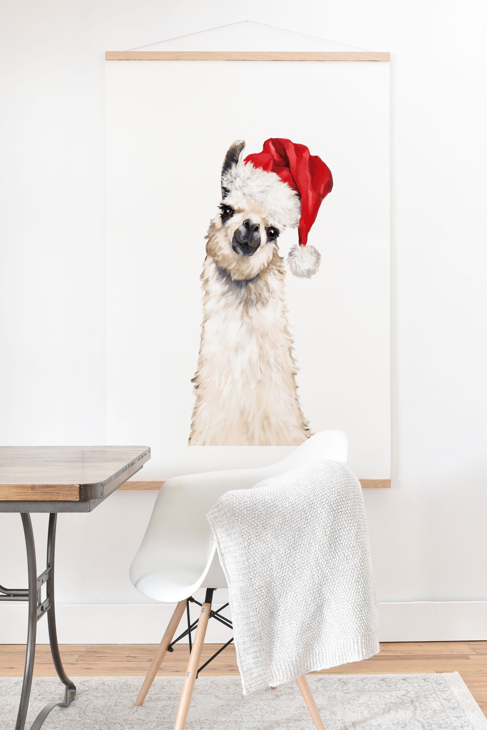 Big Nose Work Christmas Llama Art Print And Hanger thumbnail 2
