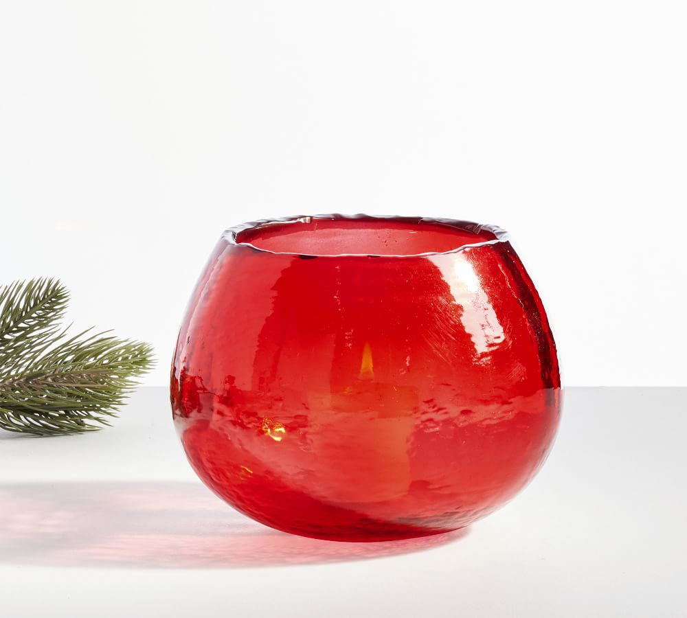 Hammered Glass Candleholder Votive Large thumbnail 2