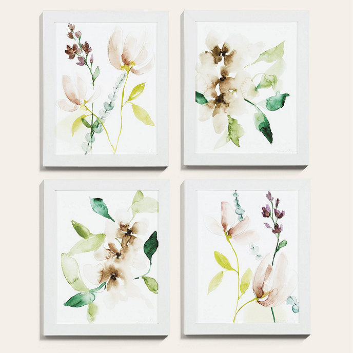 Soft Mauve Floral Art Print I With Frame thumbnail 2