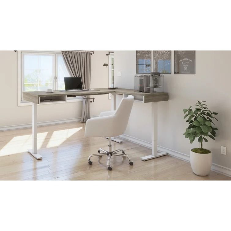 Thilebrook Height Adjustable L Shape Gaming Desk thumbnail 2