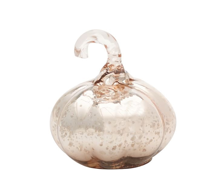 Mercury Glass Pumpkins Rose Gold Mini thumbnail 2