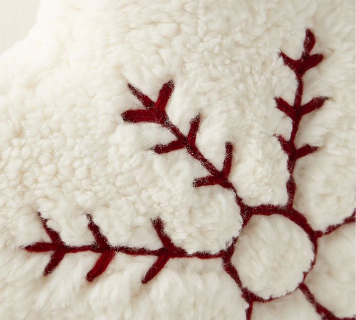Cozy Embroidered Star Shaped Pillow Cover Ivory thumbnail 3