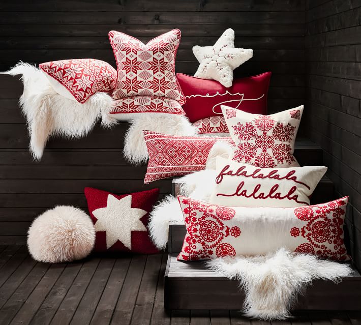Cozy Embroidered Star Shaped Pillow Cover Ivory thumbnail 5