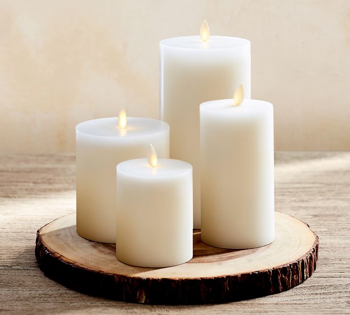 Premium Flickering Flameless Wax Pillar Candle thumbnail 2