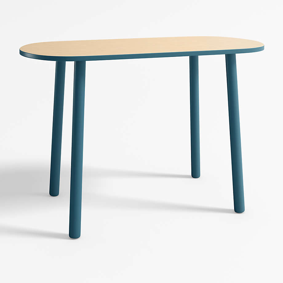 Rue Adjustable Midnight Blue Wood Kids Table with 30" Legs thumbnail 3