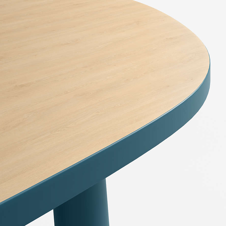Rue Adjustable Midnight Blue Wood Kids Table with 30" Legs thumbnail 4