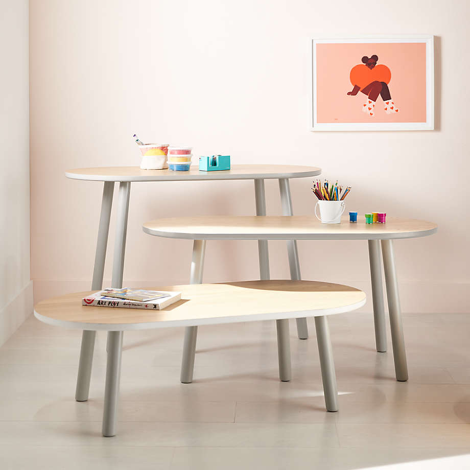 Rue Adjustable Grey Wood Kids Table with 23" Legs thumbnail 2