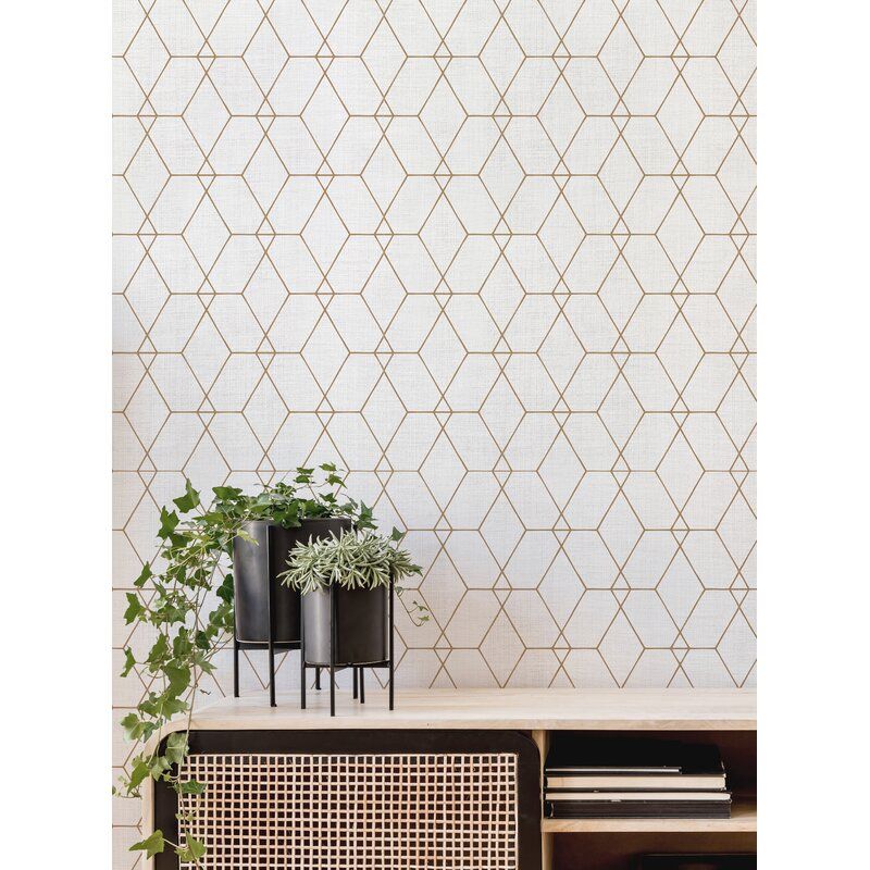 Stimsone Hexagon Art Deco Paintable Peel and Stick Wallpaper Panel thumbnail 3