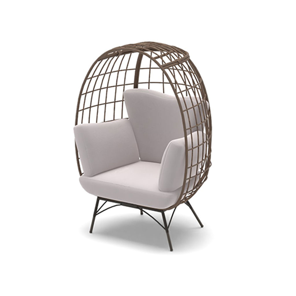 Cuccia Egg Patio Chair with Cushions thumbnail 2