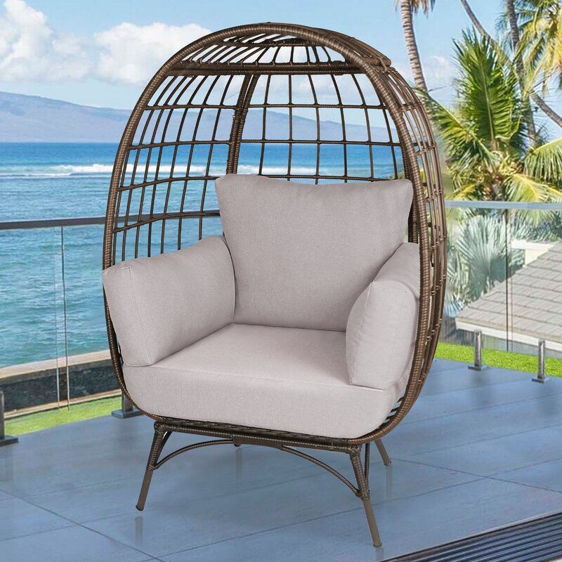 Cuccia Egg Patio Chair with Cushions thumbnail 4