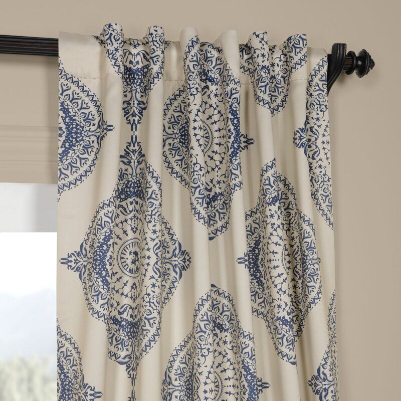 Klyszejko Geometric Room Darkening Rod Pocket Single Curtain Panel 108" thumbnail 3
