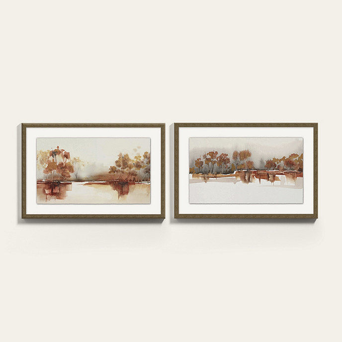 Autumn Lake Art With Frame thumbnail 2