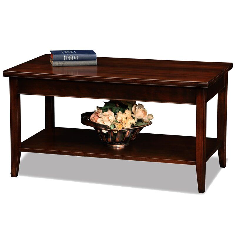 Leeland James Solid Wood Coffee Table with Storage thumbnail 4
