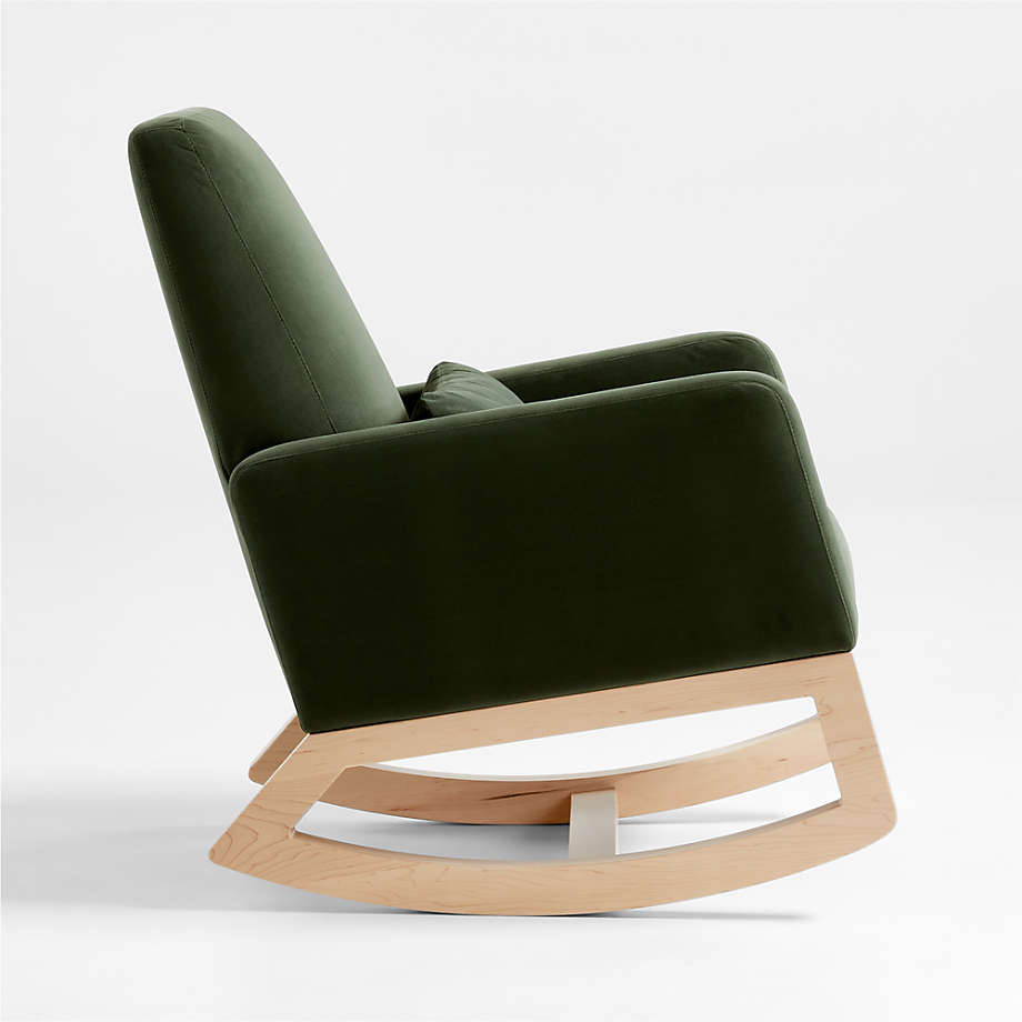 Joya Moss Velvet Rocker with Maple Base thumbnail 2