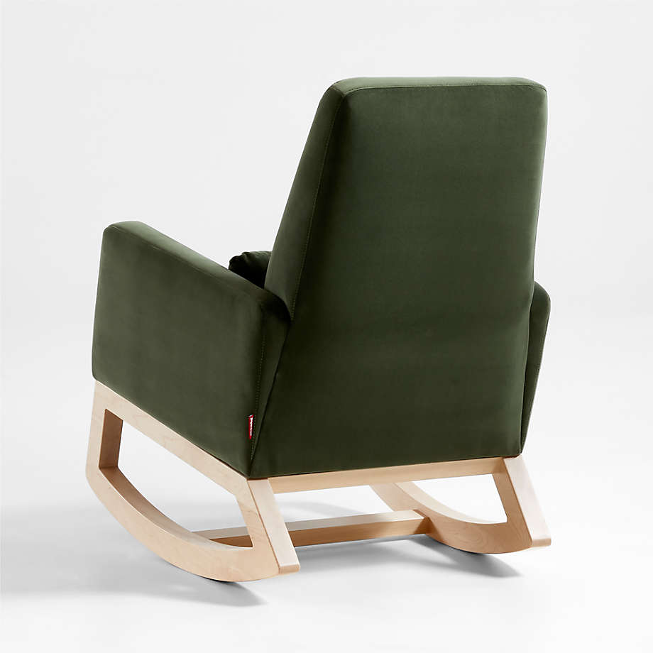 Joya Moss Velvet Rocker with Maple Base thumbnail 6