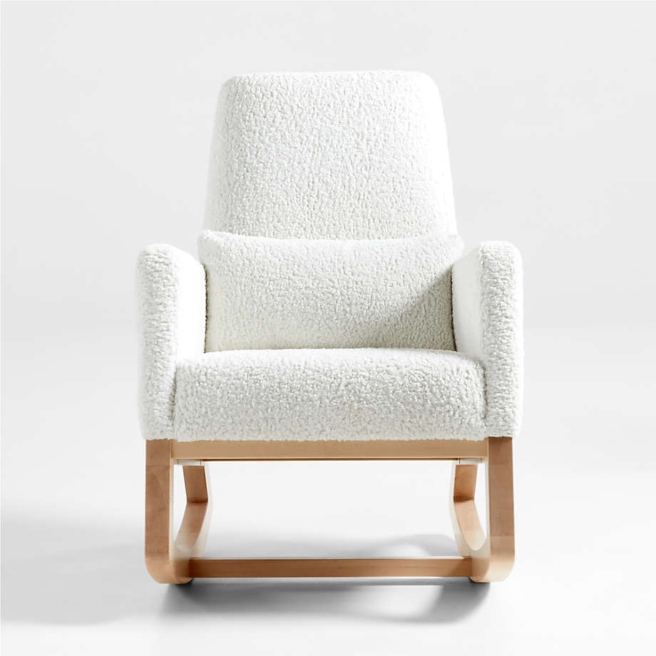 Joya Faux Sheepskin Rocker with Maple Base thumbnail 3