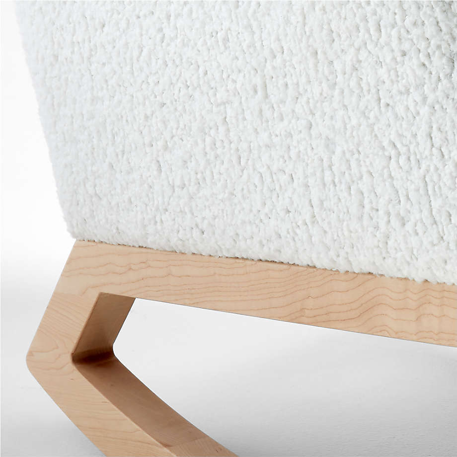 Joya Faux Sheepskin Rocker with Maple Base thumbnail 6