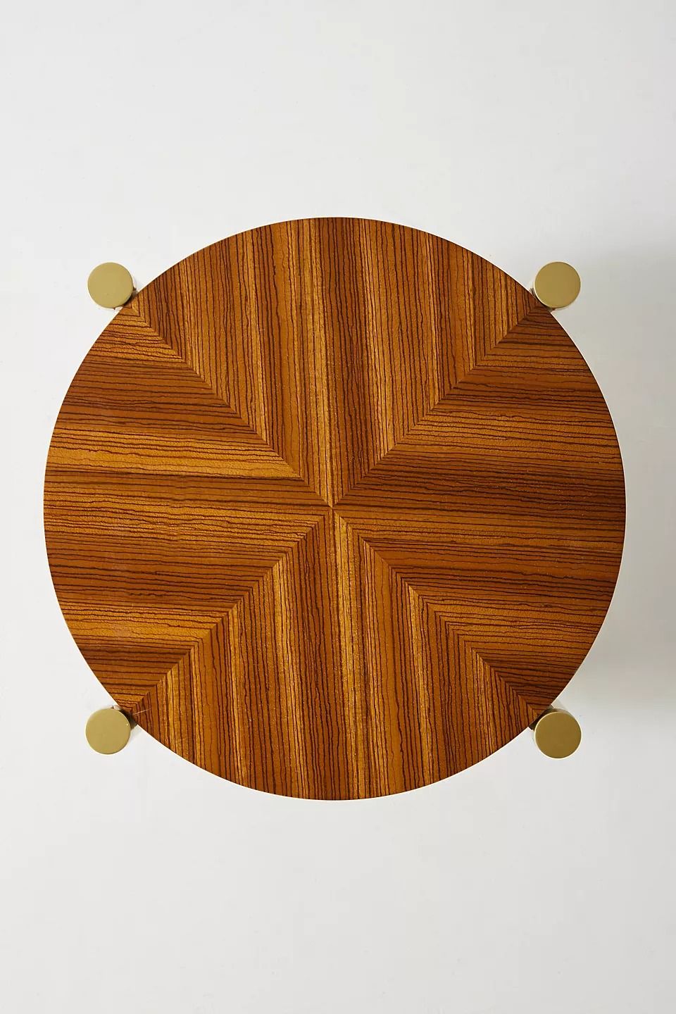 Geo Marquetry Side Table Zebra Wood thumbnail 3