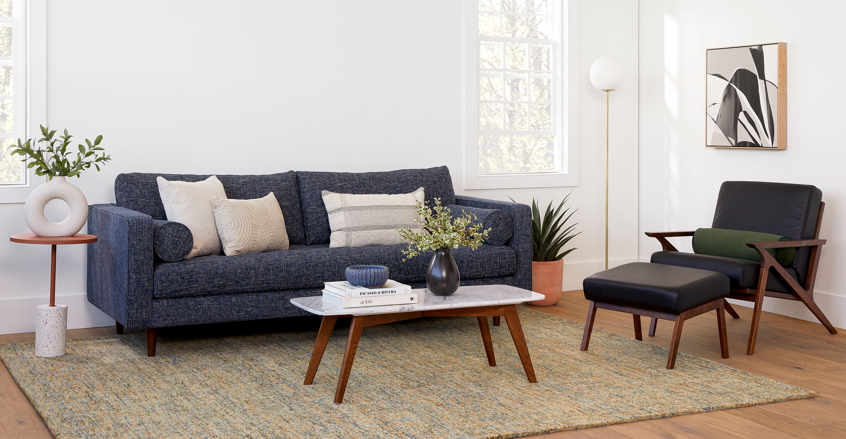 Sven Neptune Blue Sofa thumbnail 2