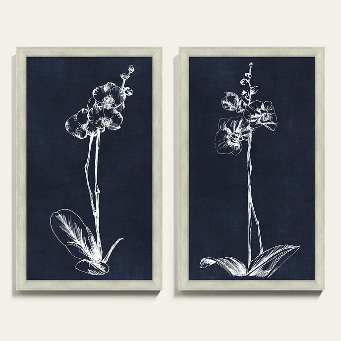 White Orchid Art Print I With Frame 20"x13" thumbnail 2