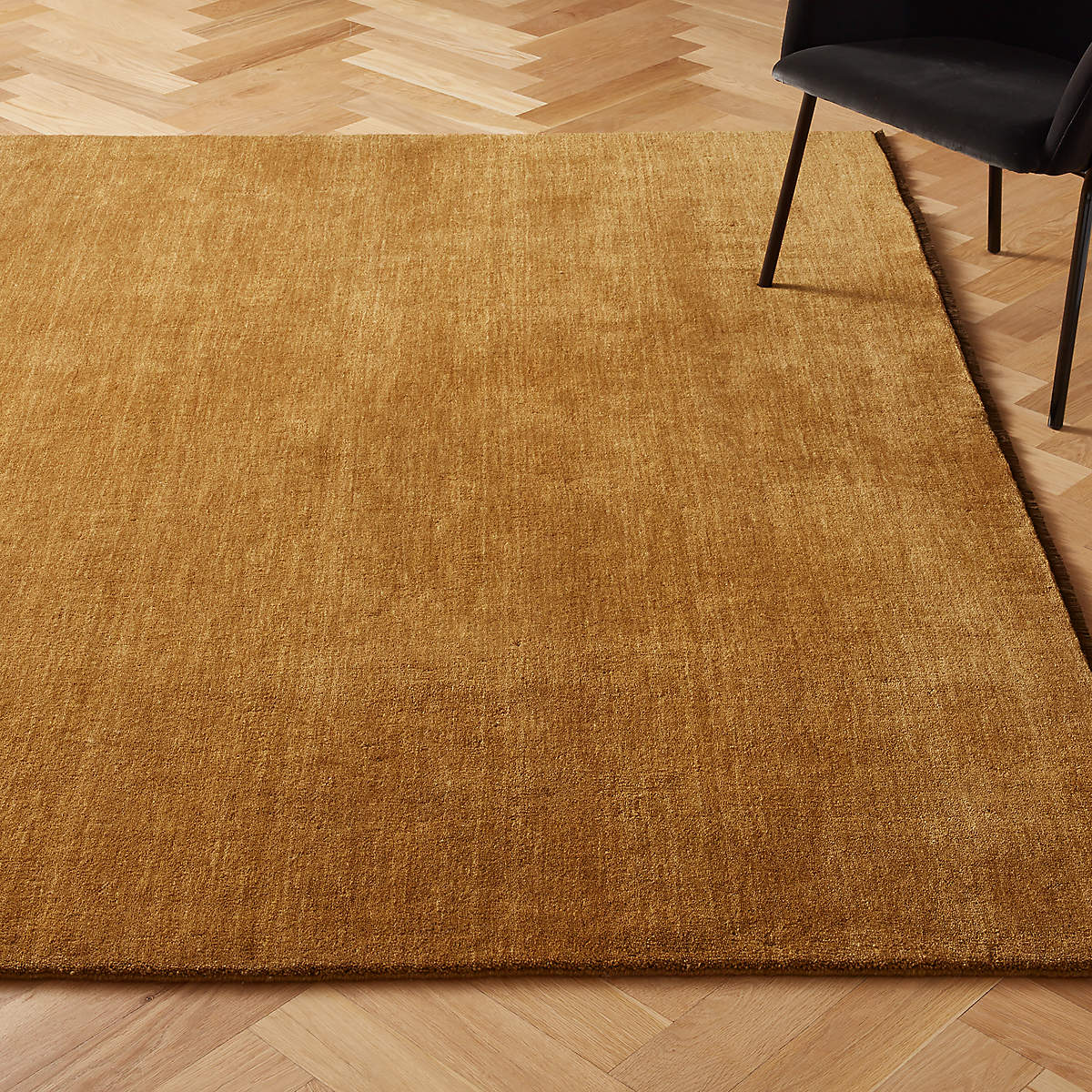 Henry Gold Handloomed Wool Rug 5'x8' thumbnail 3