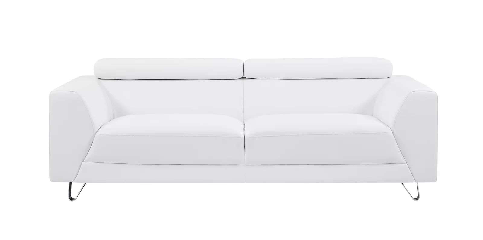 Runkle Faux Leather Flared Arm Sofa thumbnail 2