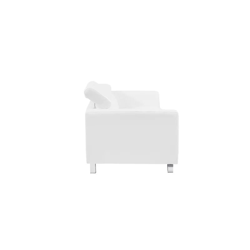 Runkle Faux Leather Flared Arm Sofa thumbnail 3