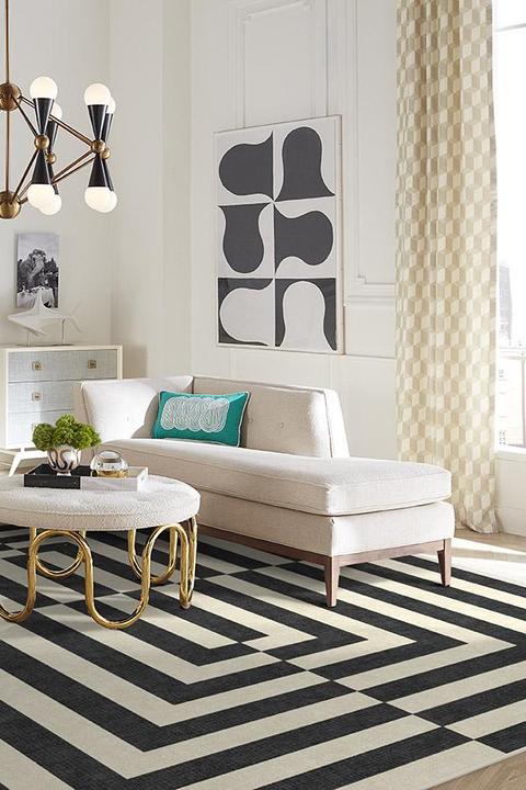 Jonathan Adler Op Art Charcoal Rug 9'x12' thumbnail 3