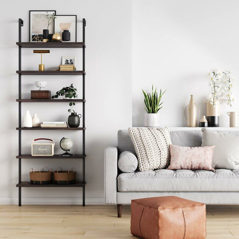 Mederos 85'' H x 30'' W Steel Ladder Bookcase thumbnail 3
