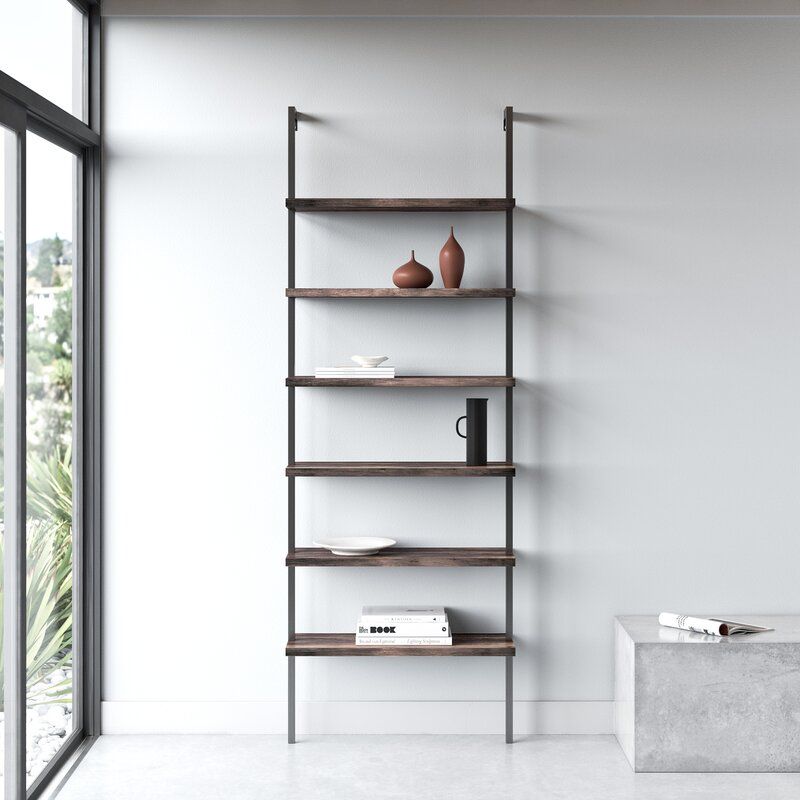 Mederos 85'' H x 30'' W Steel Ladder Bookcase thumbnail 6