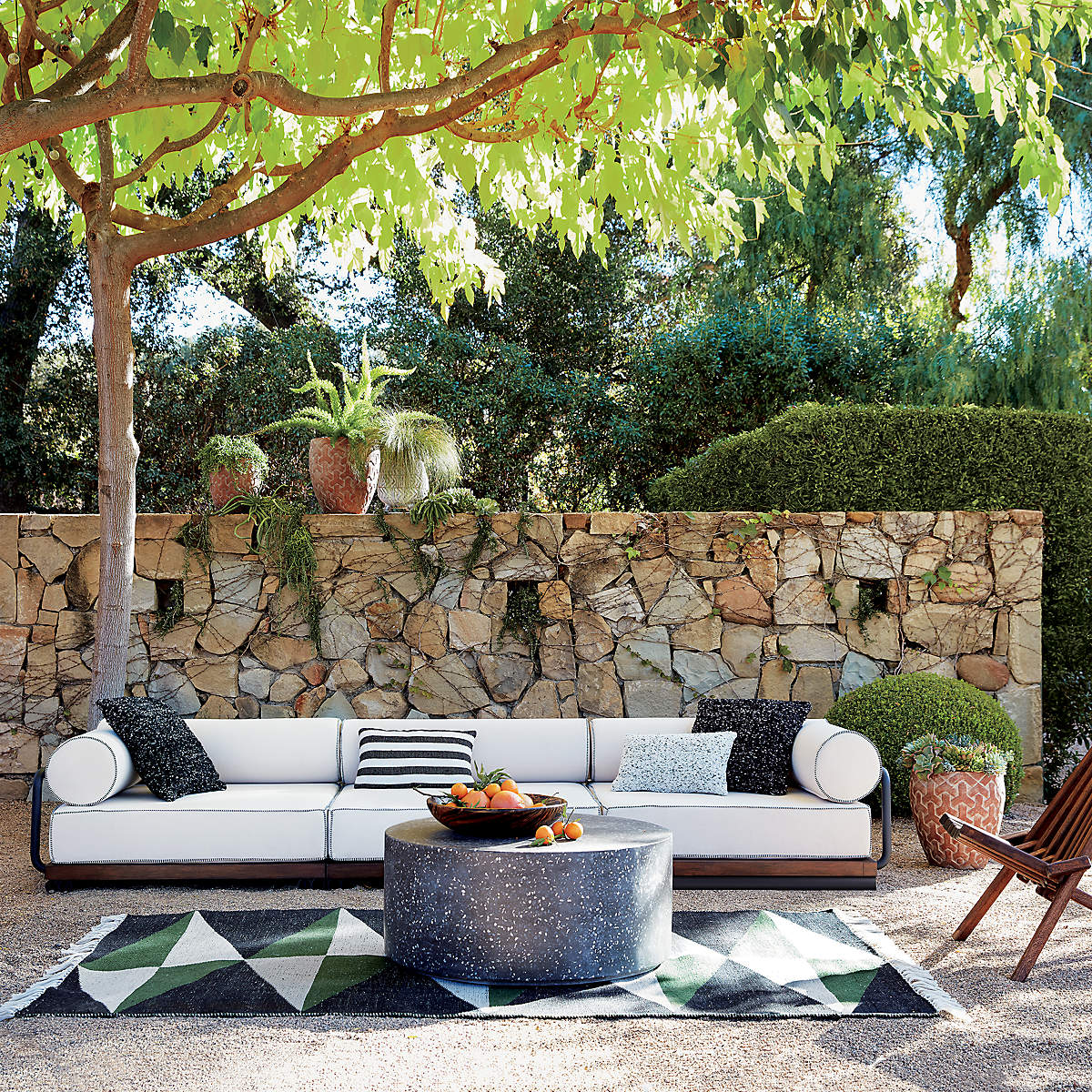 Terrazzo Black Outdoor Coffee Table thumbnail 2