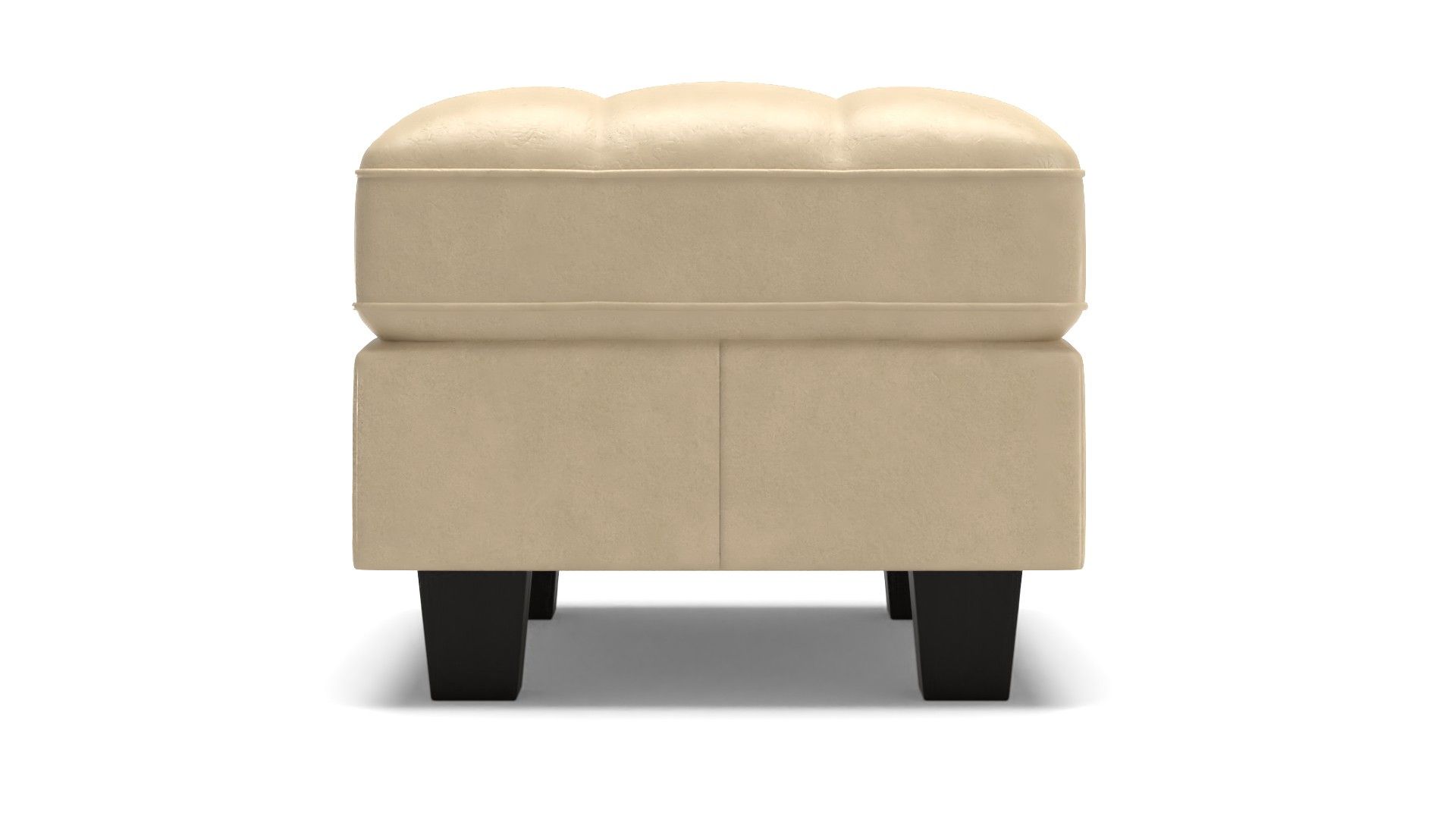  Wide Faux Leather Tufted Rectangle Standard Ottoman thumbnail 3