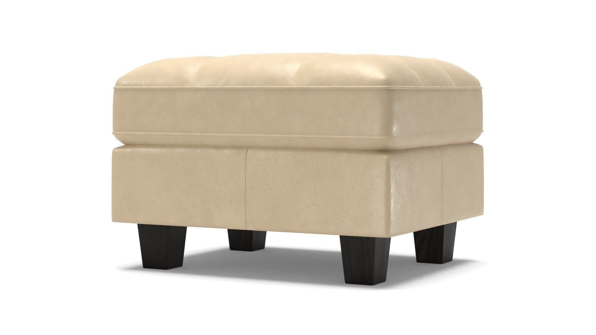  Wide Faux Leather Tufted Rectangle Standard Ottoman thumbnail 2