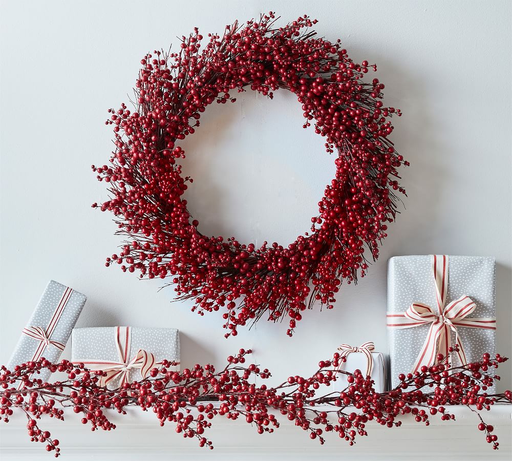Faux Red Berry Wreath thumbnail 5