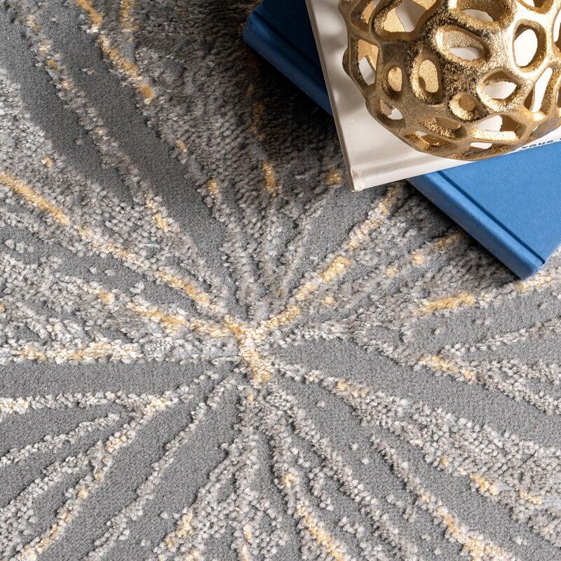 Nissen Gold Ivory Gray Area Rug-9'x12' thumbnail 4