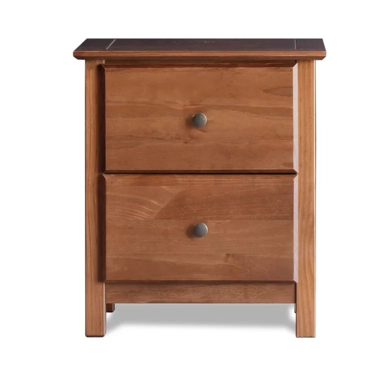 Shaker 2 Drawer Solid Wood Nightstand thumbnail 3