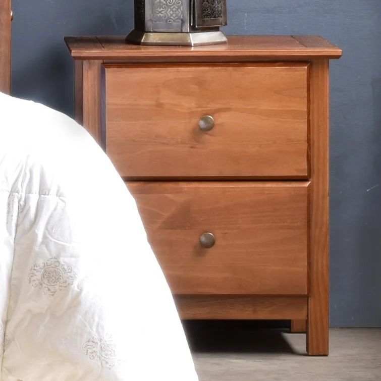 Shaker 2 Drawer Solid Wood Nightstand thumbnail 4
