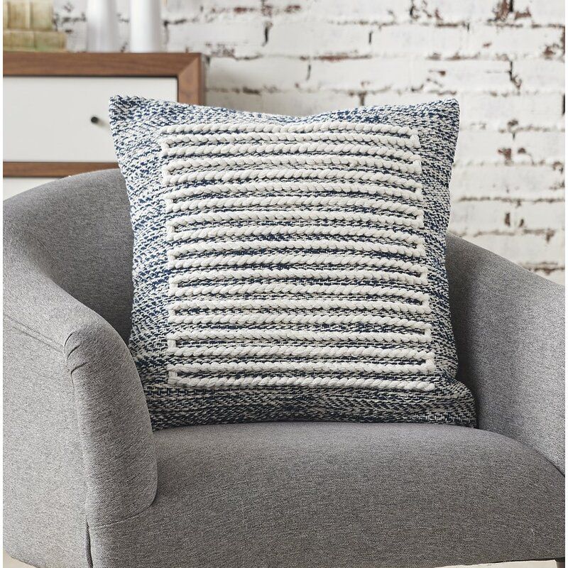 Cedeno Square Cotton Pillow Cover With Insert thumbnail 2