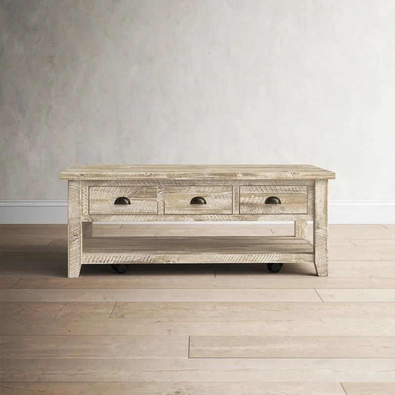 Leija Solid Wood Storage Coffee Table thumbnail 3