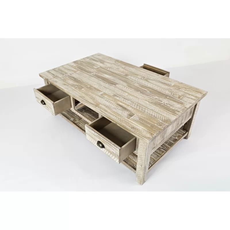 Leija Solid Wood Storage Coffee Table thumbnail 4